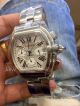Perfect Replica Cartier Roadster Stainless Steel White Chronograph Watch (2)_th.jpg
